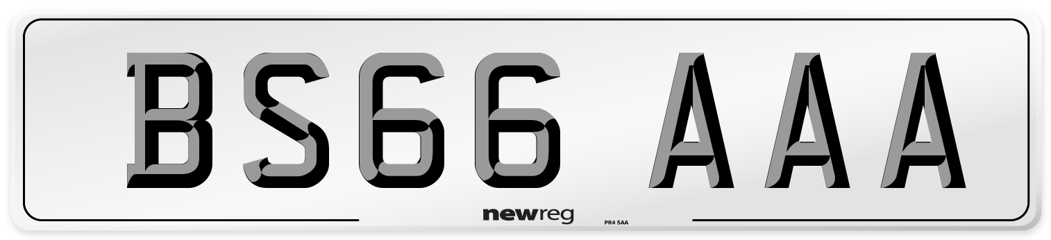 BS66 AAA Number Plate from New Reg